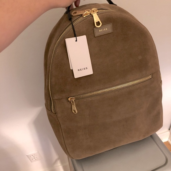 reiss leather backpack